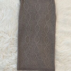 Naadam Wool-Cashmere Aran Cable-Knit Midi Skirt- NEVER WORN